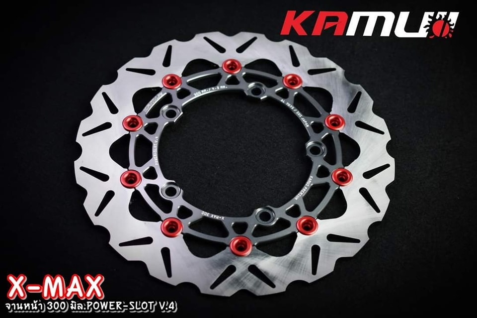 จานดิสก์xmax จานหน้าขนาด 300 มิล. Power-Slot V.4