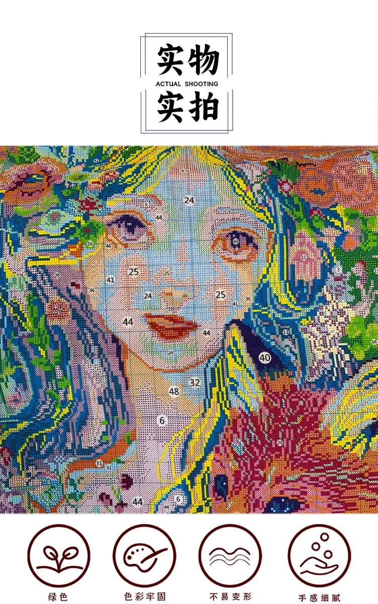 lady-1047 *สินค้าหมด* ชุดปักครอสติช ลายสาวงามจิ้งจอก (ปักเต็มผืนผ้า ไม่มีเดินเส้น ผ้า9CTพิมพ์ลาย ปัก 4 เส้นเล็ก) ขนาด 65*85 ซม.ผ้าครอสติช 9CTพิมพ์ลายปักบนผ้า ไหมคอตตอน 49 สี ผังลาย เข็ม