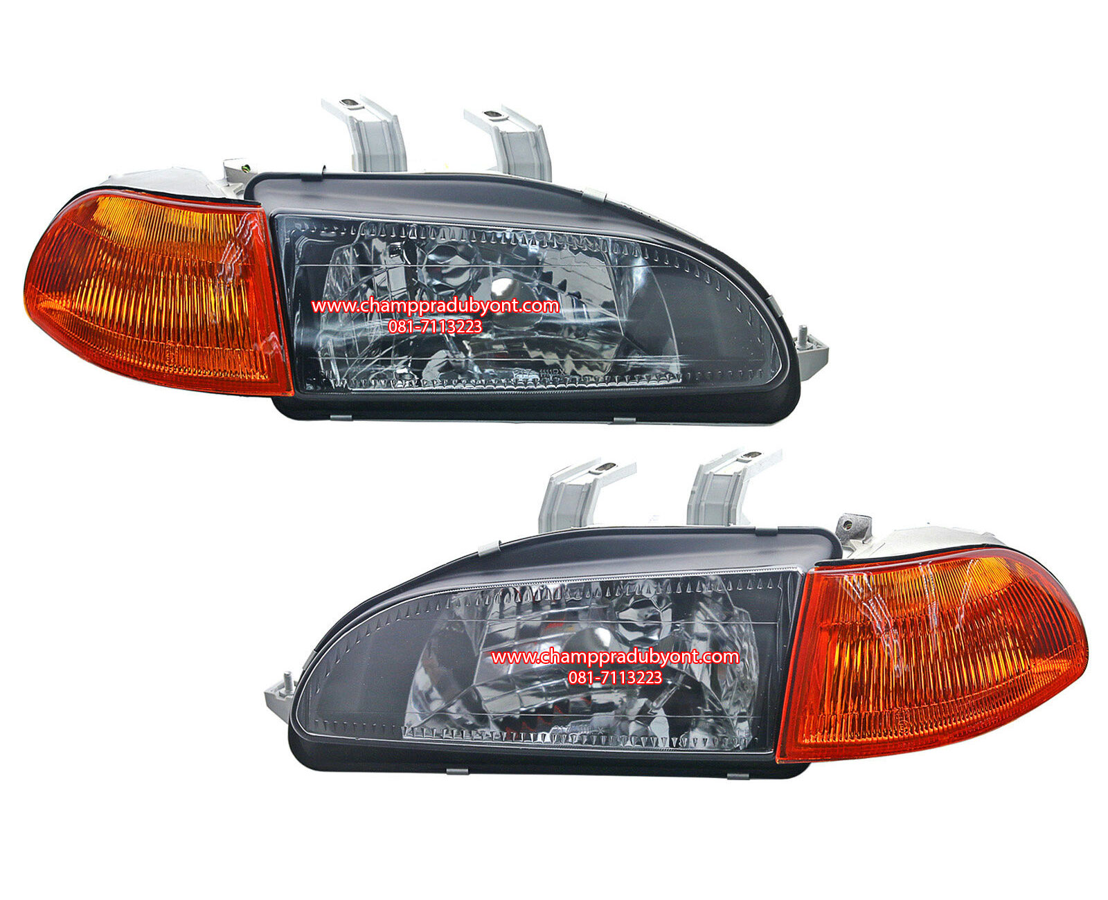 ไฟหน้า HONDA CIVIC 1992-1995 โคมดำ มุมส้ม