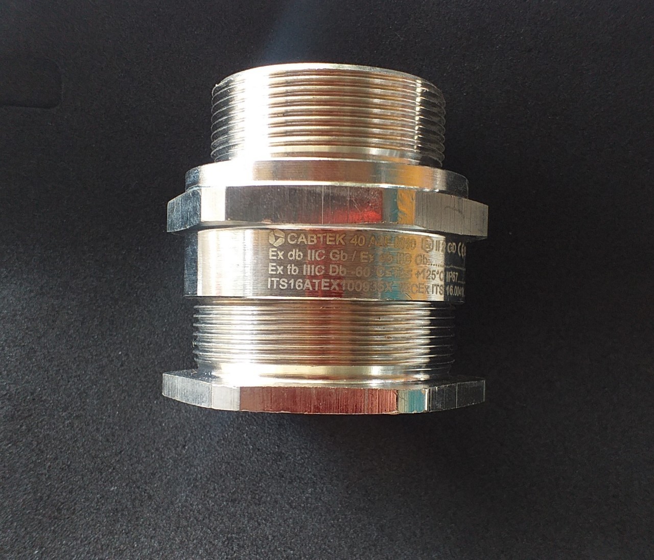 CABTEK ''40-A2F-M40'' non armour cable gland, OD 15.00-23.60. mm