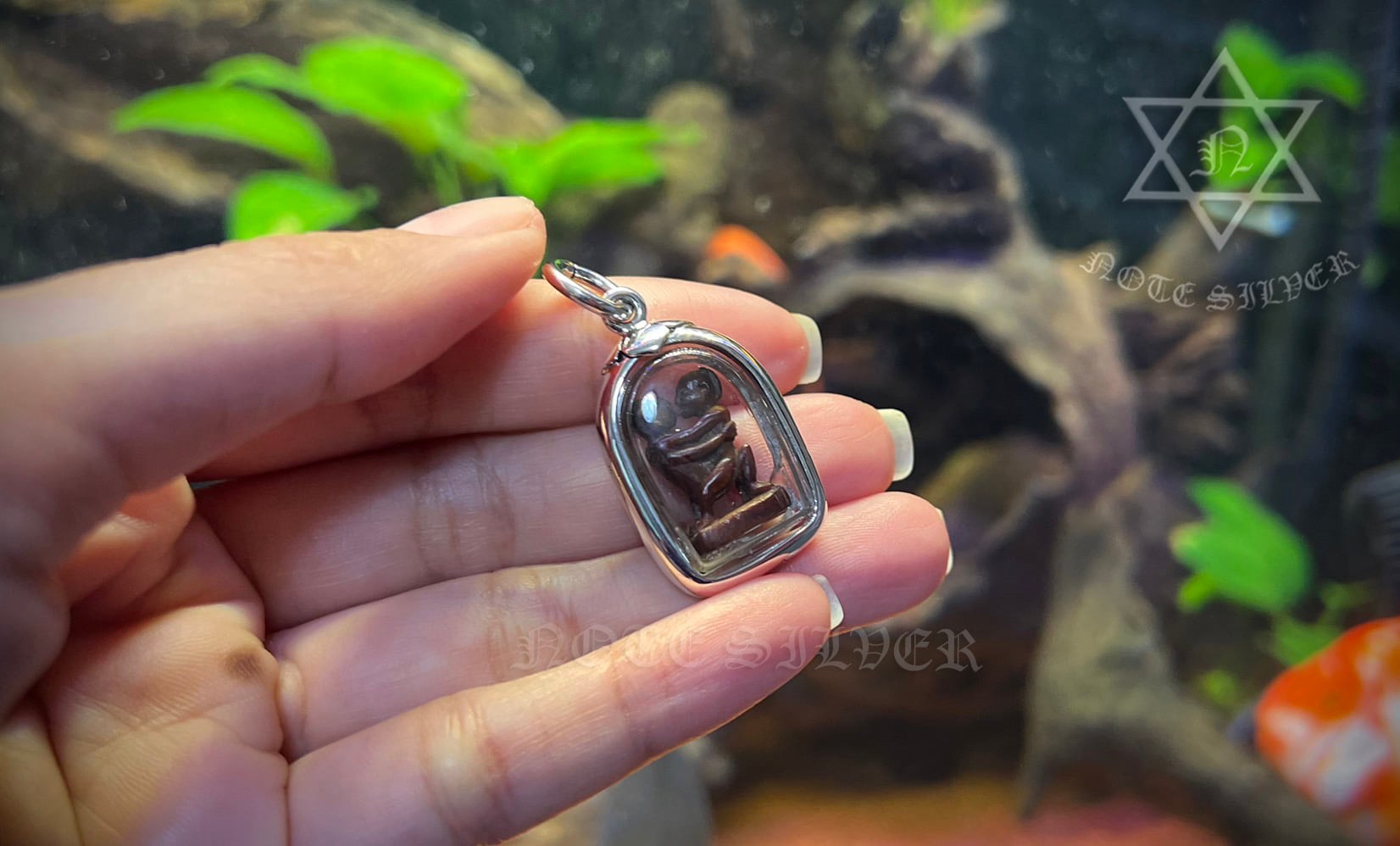 กรอบพระผ่าหวาย Sterling Silver 925 NSSV2929