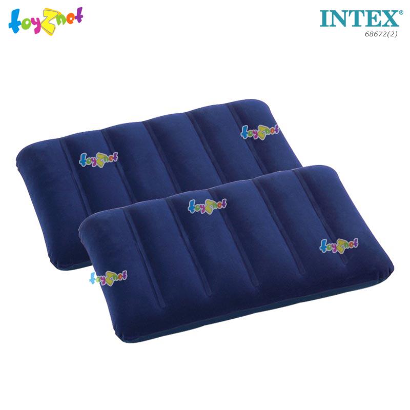 Intex 2-In-1 Airbed 5ft (Queen) 1.52x2.03x0.46 m Grey no.67744 + 2 Pillows & DQIII-S Air Pump