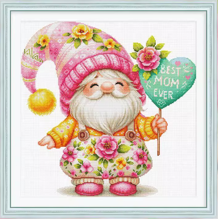 dwarf-1008 *พร้อมส่ง* ชุดปักครอสติช ลายคนแคระลูกโป่ง (ผ้า11CTพิมพ์ลาย ปัก 3 เส้นเล็ก) ขนาด 60*60 ซม.ผ้าครอสติช 11CTพิมพ์ลายปักบนผ้า ไหมคอตตอน 52 สี ผังลาย เข็ม