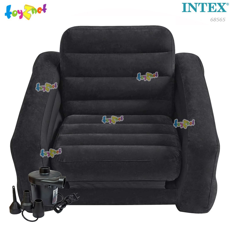 Intex Pull-Out Chair 1.07x2.21x0.66 m Black [No water bottle holder] no.68565 + Elec. Air Pump