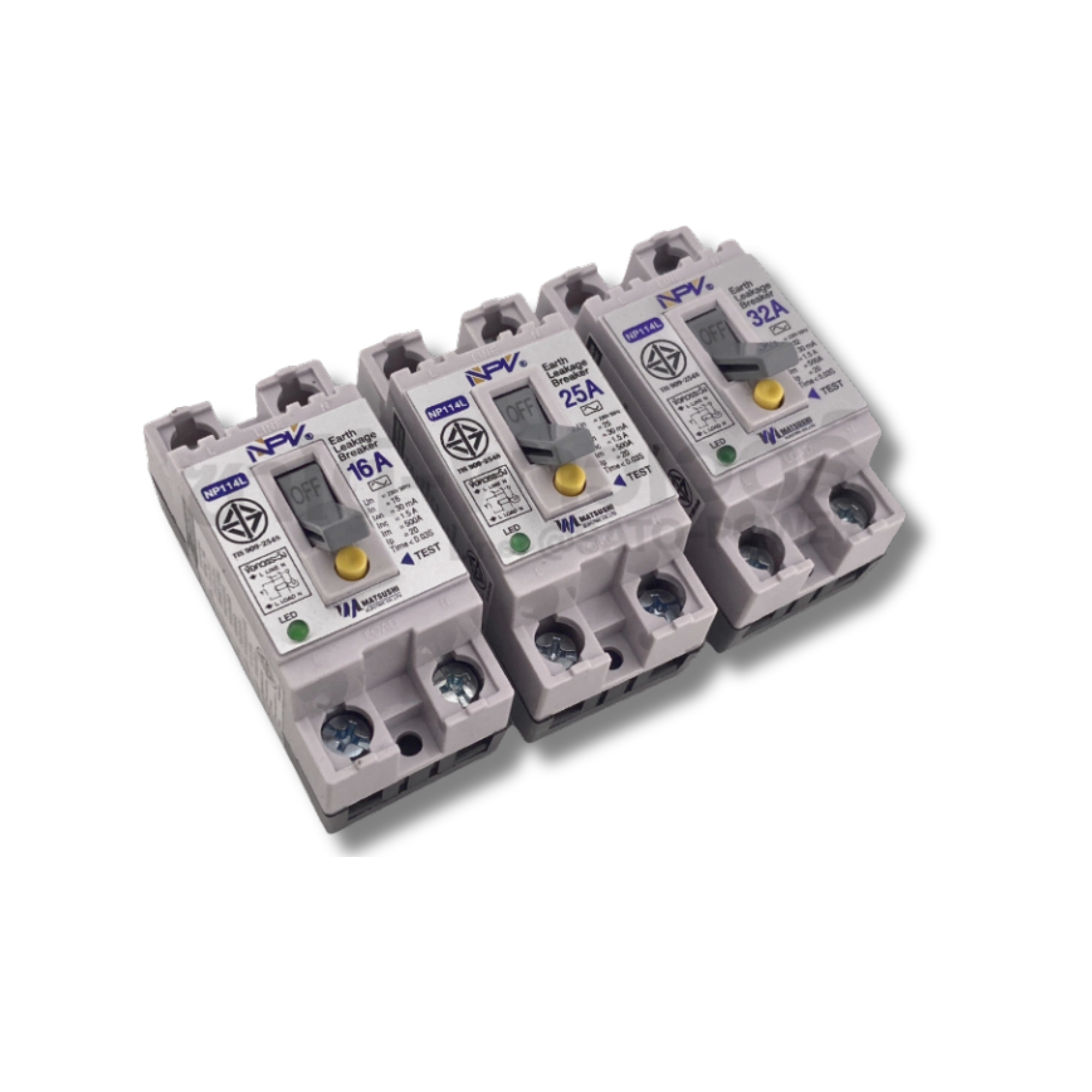 เบรกเกอร์กันดูด Earth Leakage Breaker AC ยี่ห้อ NPV รุ่น NP114L 2P 16A 25A 32A | เอิร์ทลีค-เซอร์กิตเบรกเกอร์ | เบรกเกอร์ กันดูด กันรั่ว ตัดไฟลัดวงจร