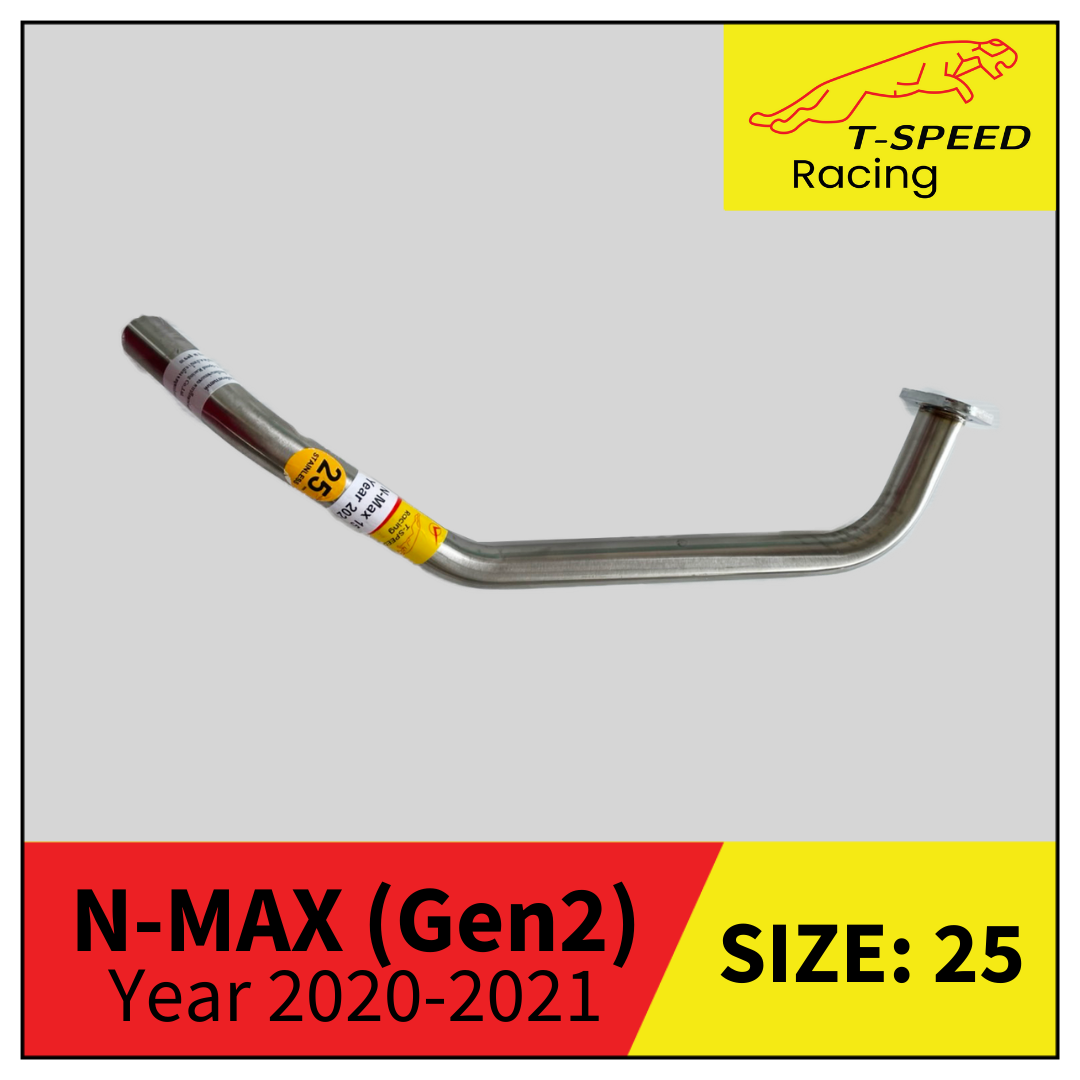 คอท่อ Yamaha N-MAX Gen 2 Year 2020-2021 🔩 Stainless steel แท้ เกรด 304 หนา: 1.2 มิลลิเมตร Size 25 m.m. ราคา 400 บาท Size 25-28 m.m. ราคา 450 บาท Size 28 m.m. ราคา 450 บาท