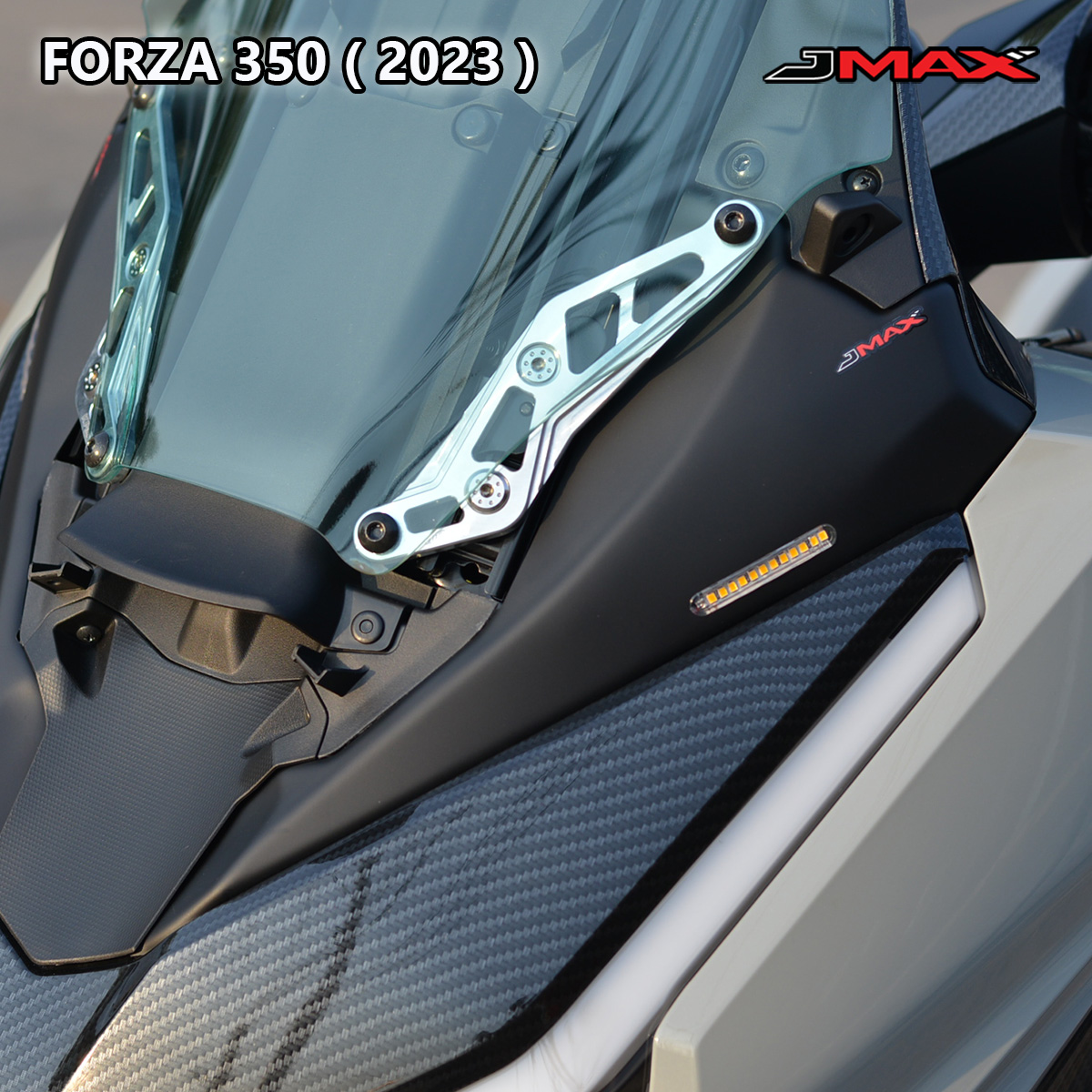 ตัวอุดกระจกสีดำด้าน (มีไฟเลี้ยว) FORZA 350 2023 J MAX