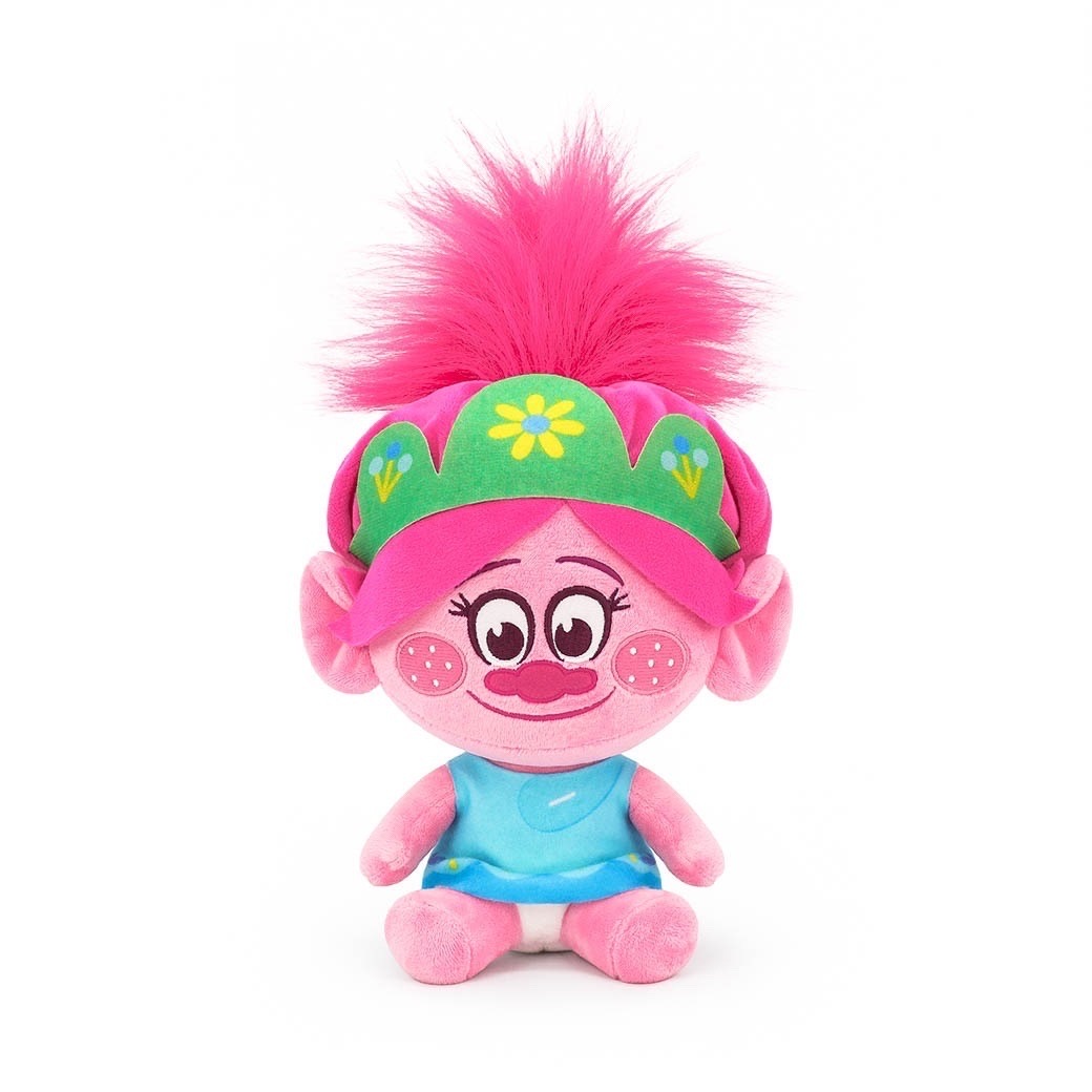 Dreamworks ลิขสิทธิ์แท้ ตุ๊กตา ป๊อปปี้ คิ้วท์ โทรลล์ส เวิลด์ ทัวร์ Trolls World Tour POPPY Cute Doll Toy Pink 8"