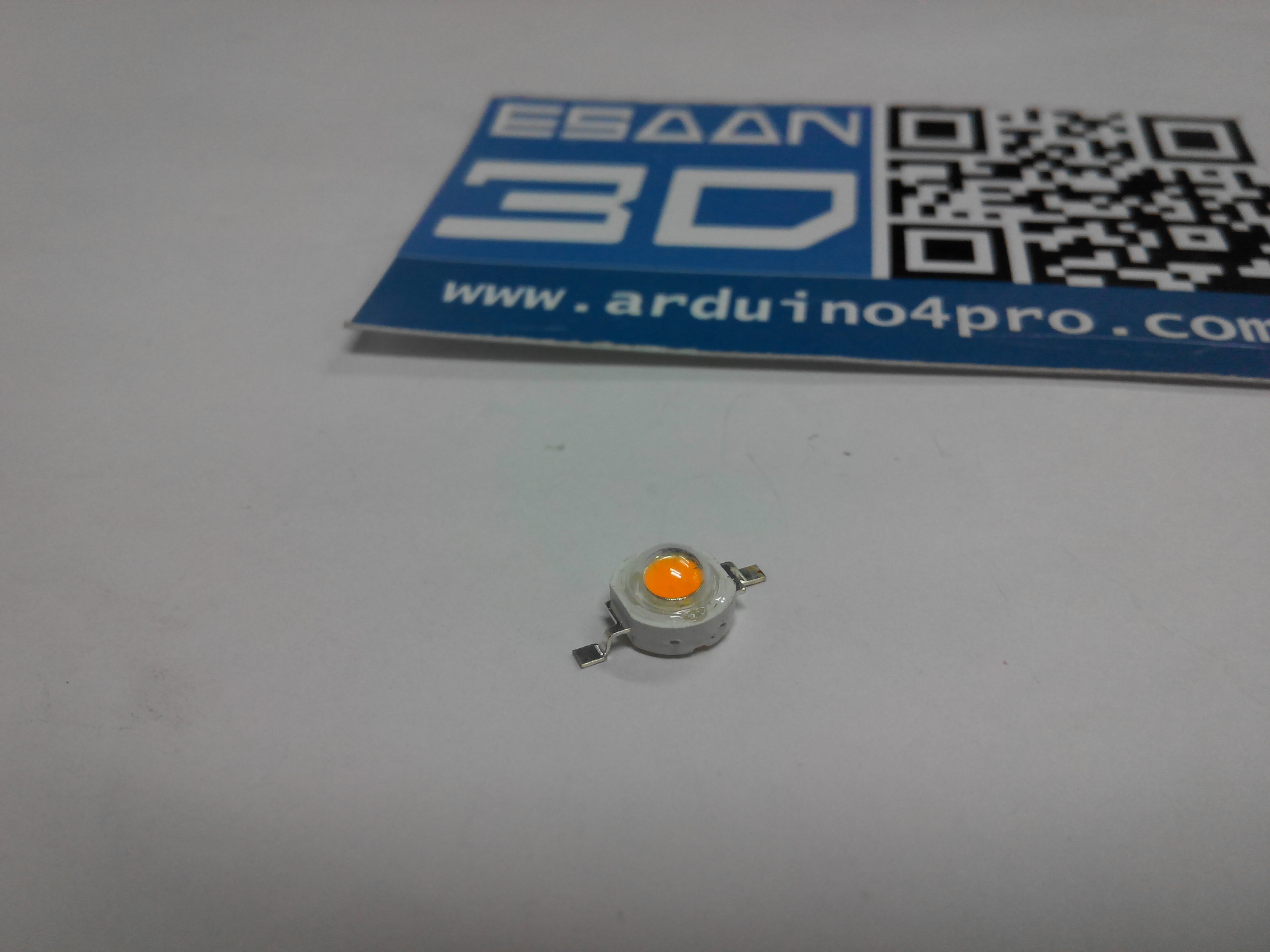 3W power LED แสงสีเหลือง แรงดัน 3.2-3.4V อัตราความสว่าง 240-280LM