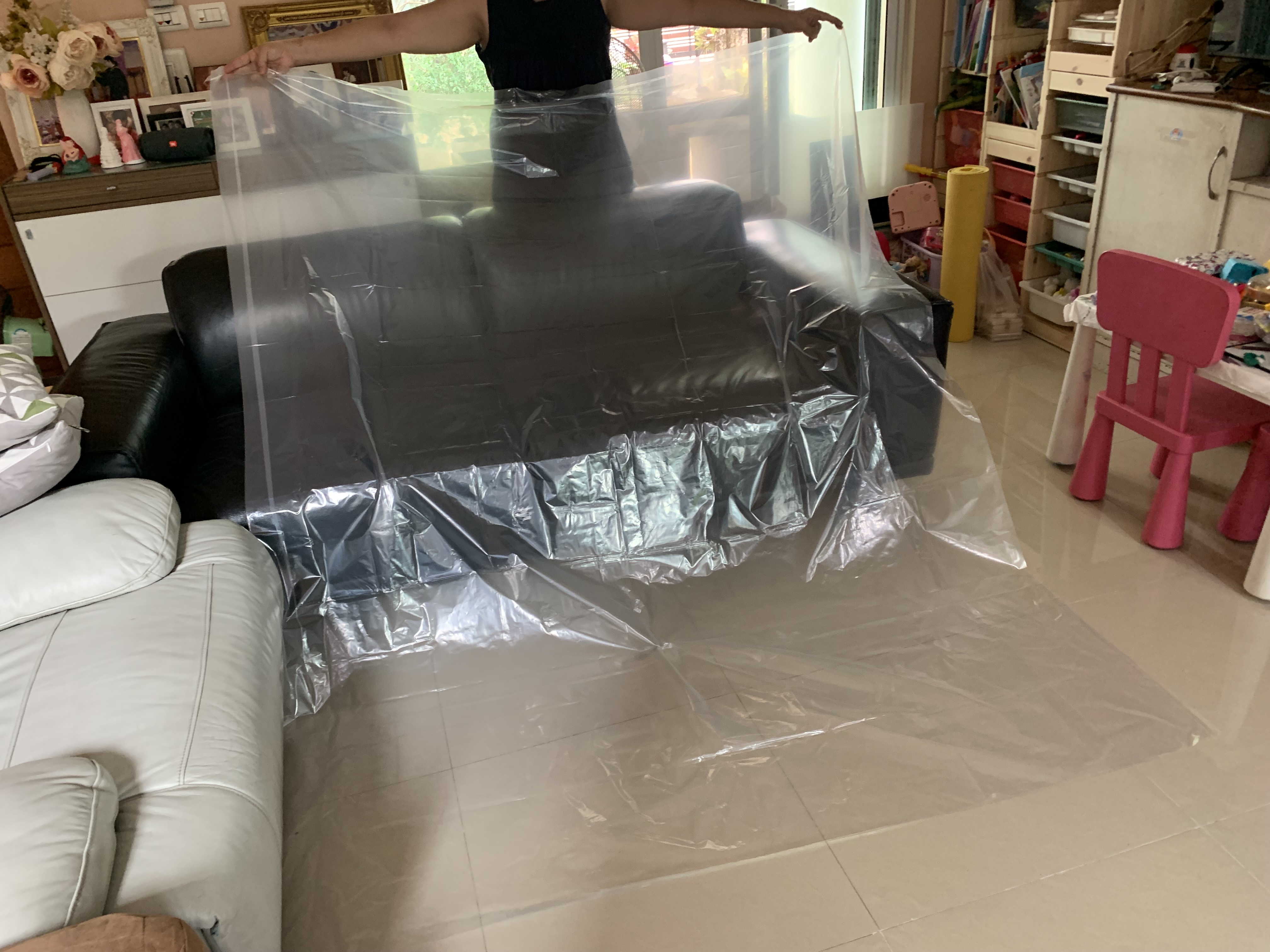 ถุงพลาสติกขนาดใหญ่ 70 x 90 นิ้ว (กว้าง 1.78 เมตรxยาว 2.5เมตร) PE 90ไมครอน 1 ชิ้น - Jumbo Plastic Bag 70 x 90 " (178x250 cm) 1 piece