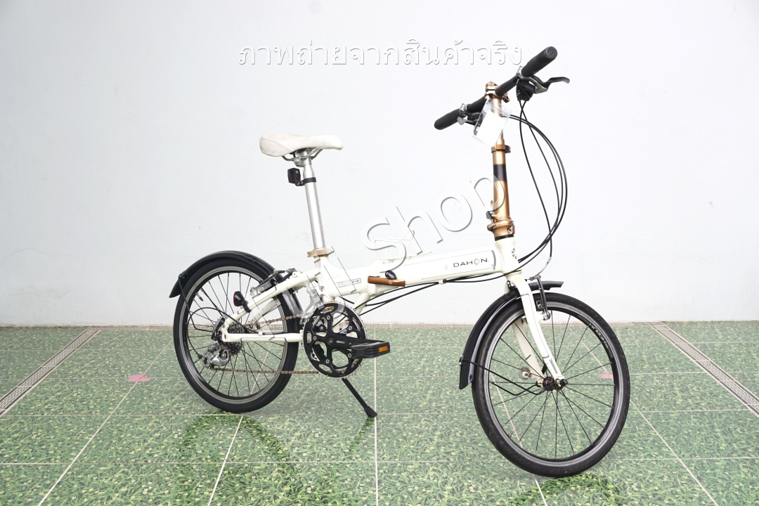 จักรยานพับได้ญี่ปุ่น - ล้อ 20 นิ้ว - มีเกียร์ - อลูมิเนียม - Dahon Vitesse P18 - สีขาว [จักรยานมือสอง]