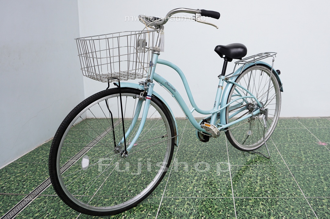จักรยานแม่บ้านญี่ปุ่น - ล้อ 26 นิ้ว - ไม่มีเกียร์ - Pom Ponette - สีฟ้า [จักรยานมือสอง]