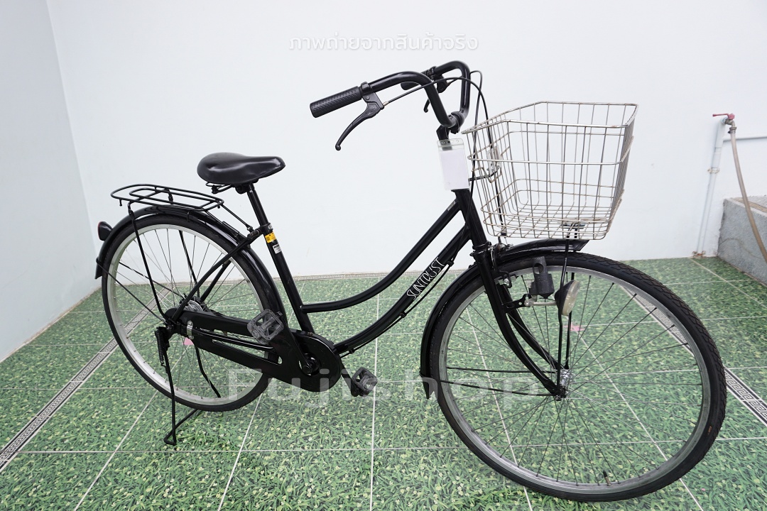 จักรยานแม่บ้านญี่ปุ่น - ล้อ 26 นิ้ว - ไม่มีเกียร์ - Suntrust - สีดำ [จักรยานมือสอง]