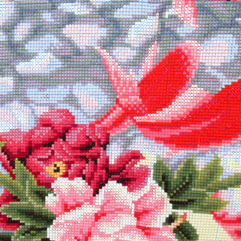 pla-1140 *สินค้าหมด* ชุดปักครอสติช ลายปลาคาร์ปคู่โบตั๋น (ปักเต็มผืนผ้า ไม่มีเดินเส้น ผ้า9CTพิมพ์ลาย ปัก 4 เส้นเล็ก) ขนาด 75*75 ซม.ผ้าครอสติช 9CTพิมพ์ลายปักบนผ้า ไหมคอตตอน 41 สี ผังลาย เข็ม