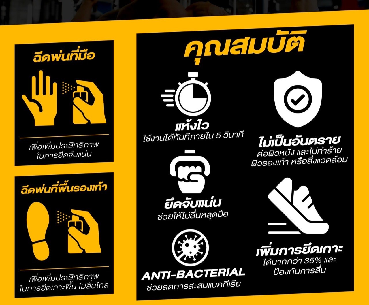 ของแท้จากแบรนด์ SAHARA X SPL STICKY GRIP SPRAY สเปรย์เหนียว เสริมพลังจับ เพิ่มความหนึบในการยึดจับ