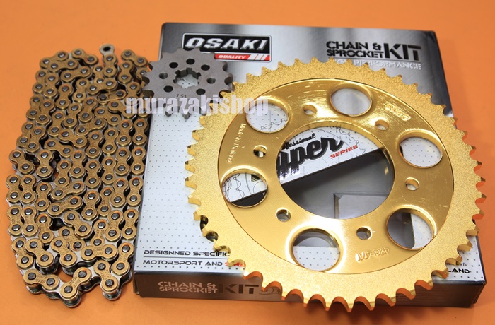 โซ่สเตอร์ OSAKI สเตอรหน้า15-45 15-47 พร้อมโซ่ ราคาชุดละ1150