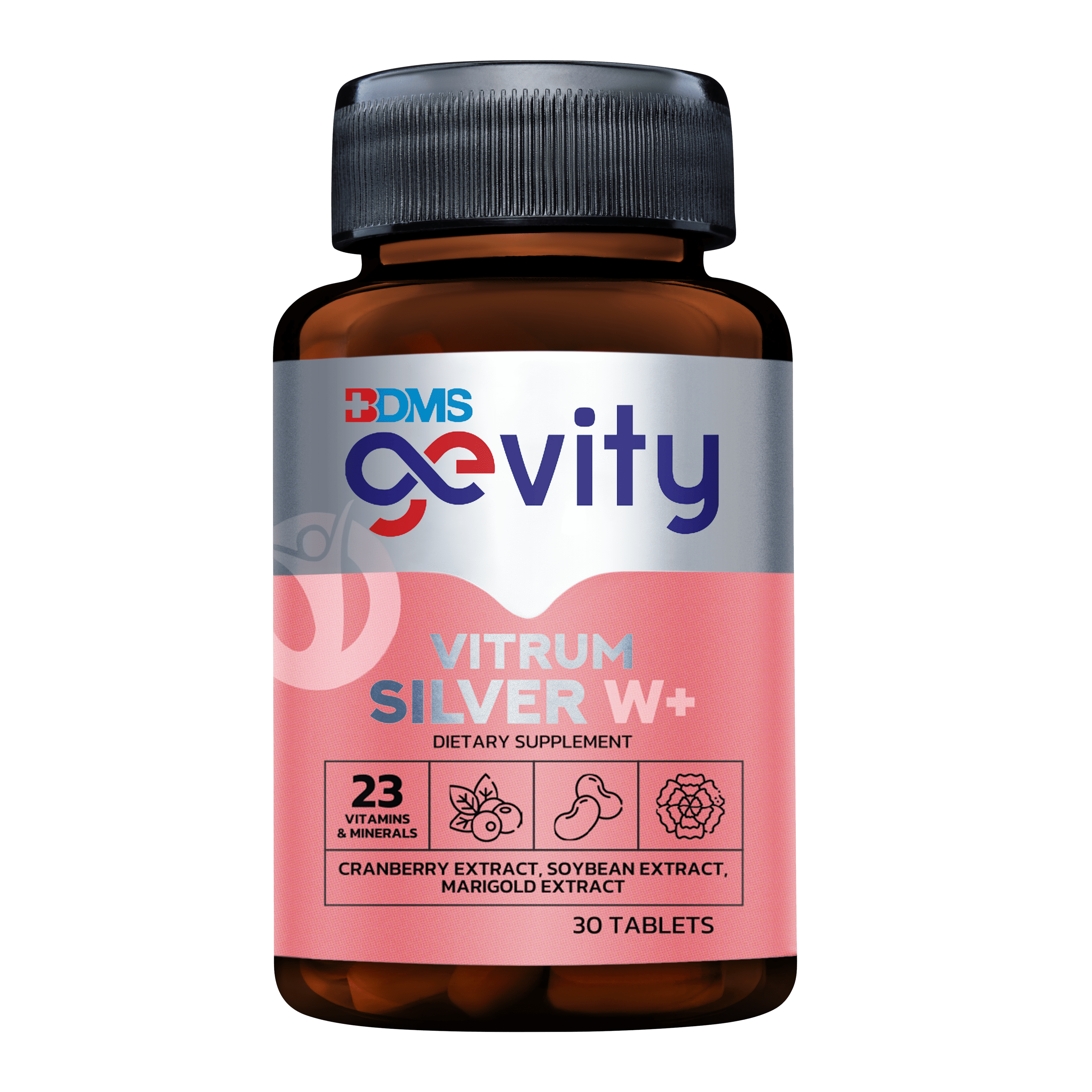 GEVITY VITRUM SILVER W+ 30'S จีวิตี้ ไวทรัม ซิลเวอร์ ดับเบิ้ลยูพลัส #สำหรับ ผู้หญิง 50+ (ผลิตภัณฑ์เสริมอาหาร)