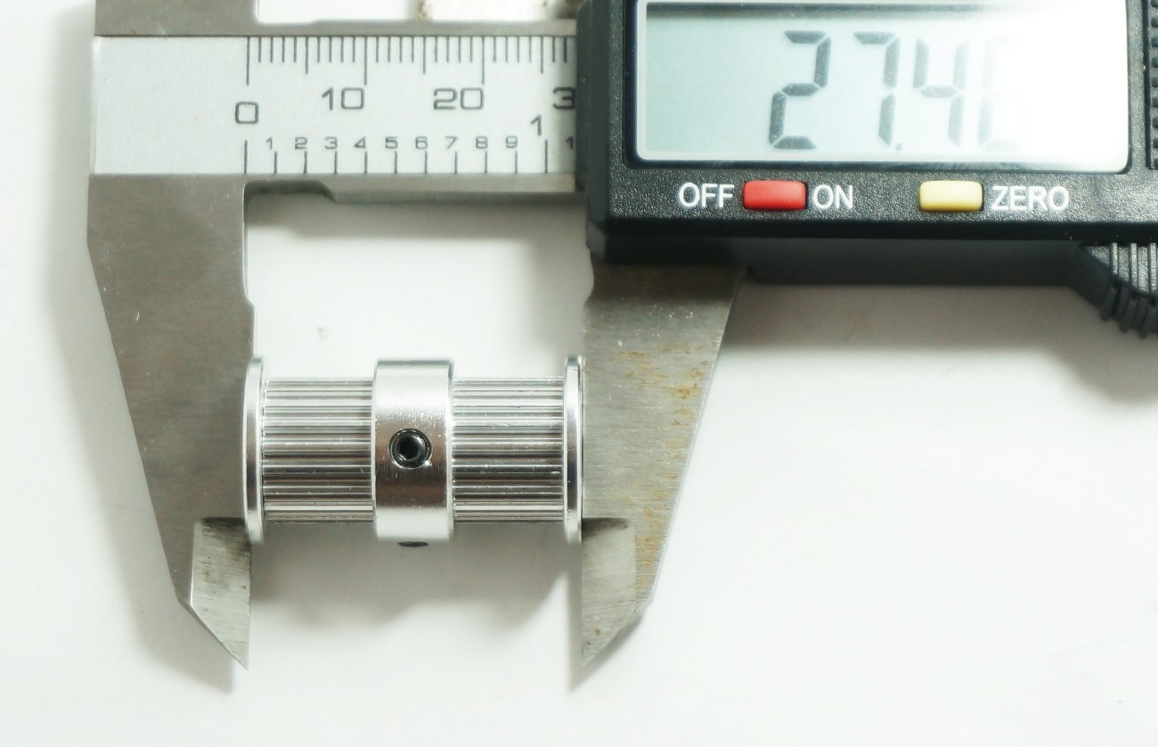 Double Head Timing Pulley 20 teeth for width 6mm belt (ใส่แกน 5mm)