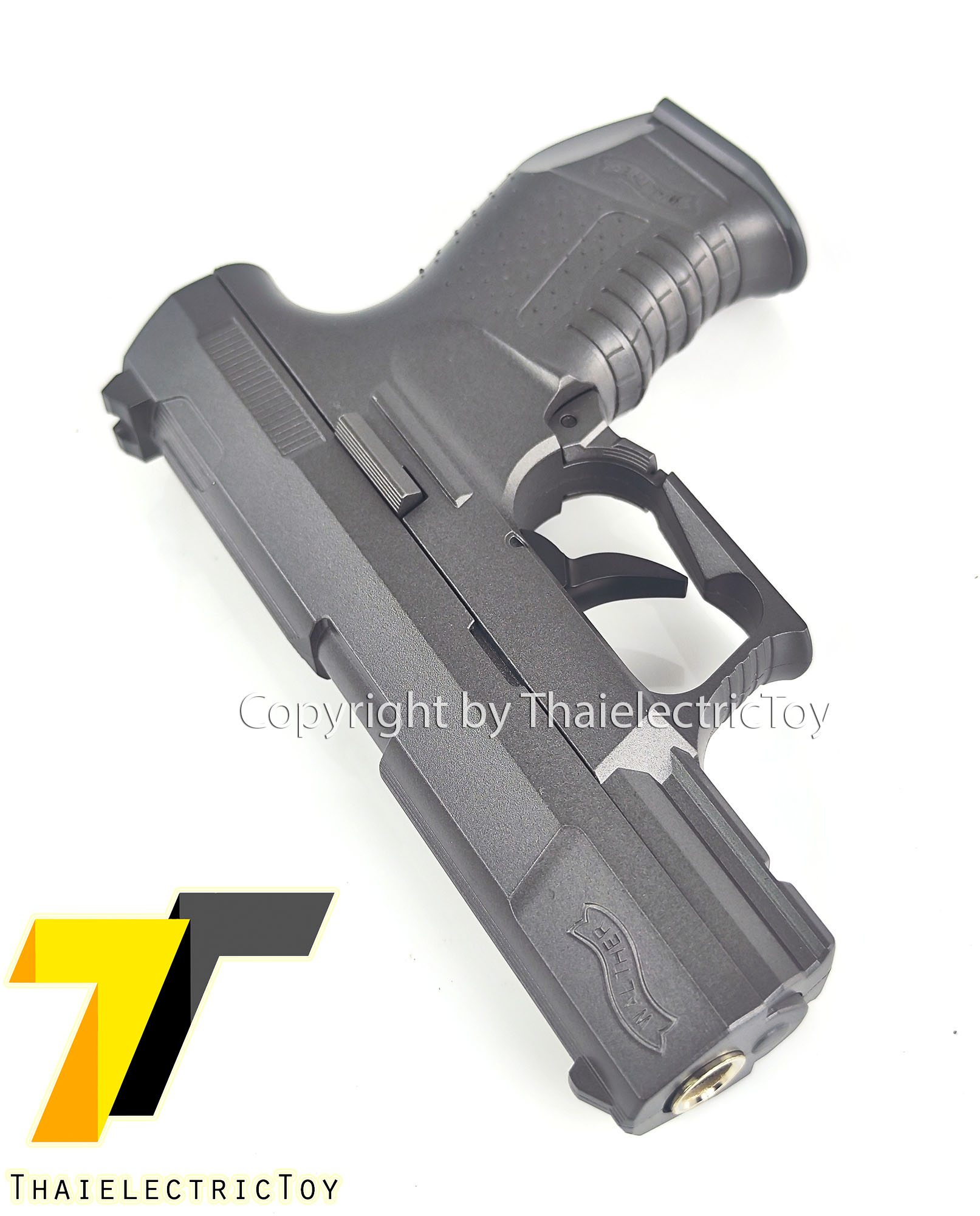 ปืนอัดลมเหล็ก Walther P99 ชักยิงทีล่ะนัด ลำกล้องยาว 7 นิ้ว หนัก 571 กรัม