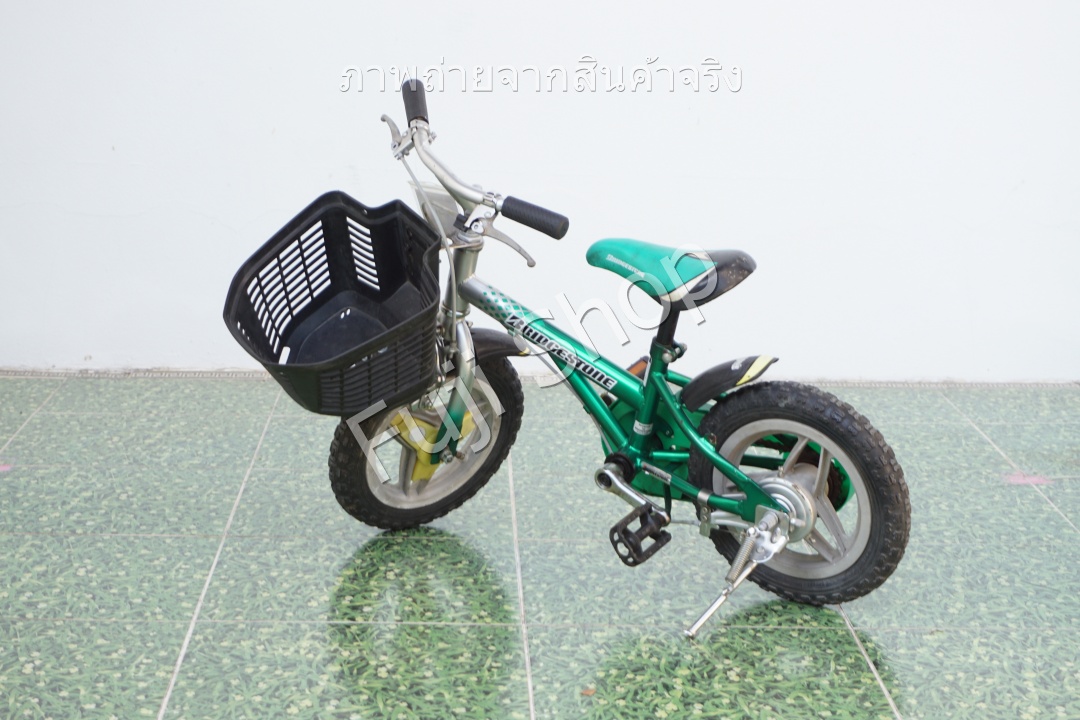 จักรยานเด็กญี่ปุ่น - ล้อ 12.5 นิ้ว - ไม่มีเกียร์ - Bridgestone - สีเขียว [จักรยานมือสอง]