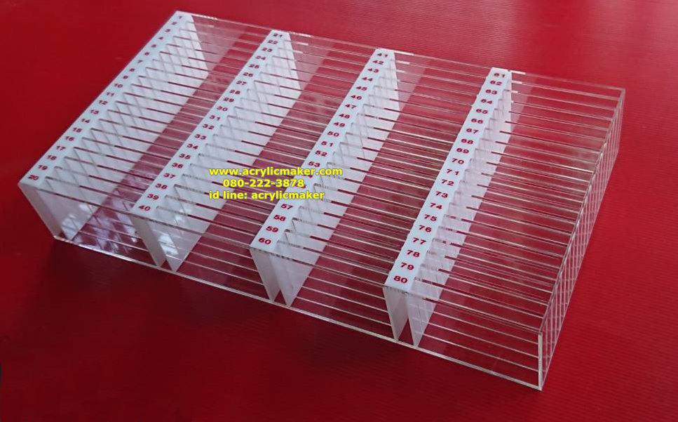 แผงเสียบบัตร / แผงแลกบัตร แบบ 80 ช่องตั้งโต๊ะ