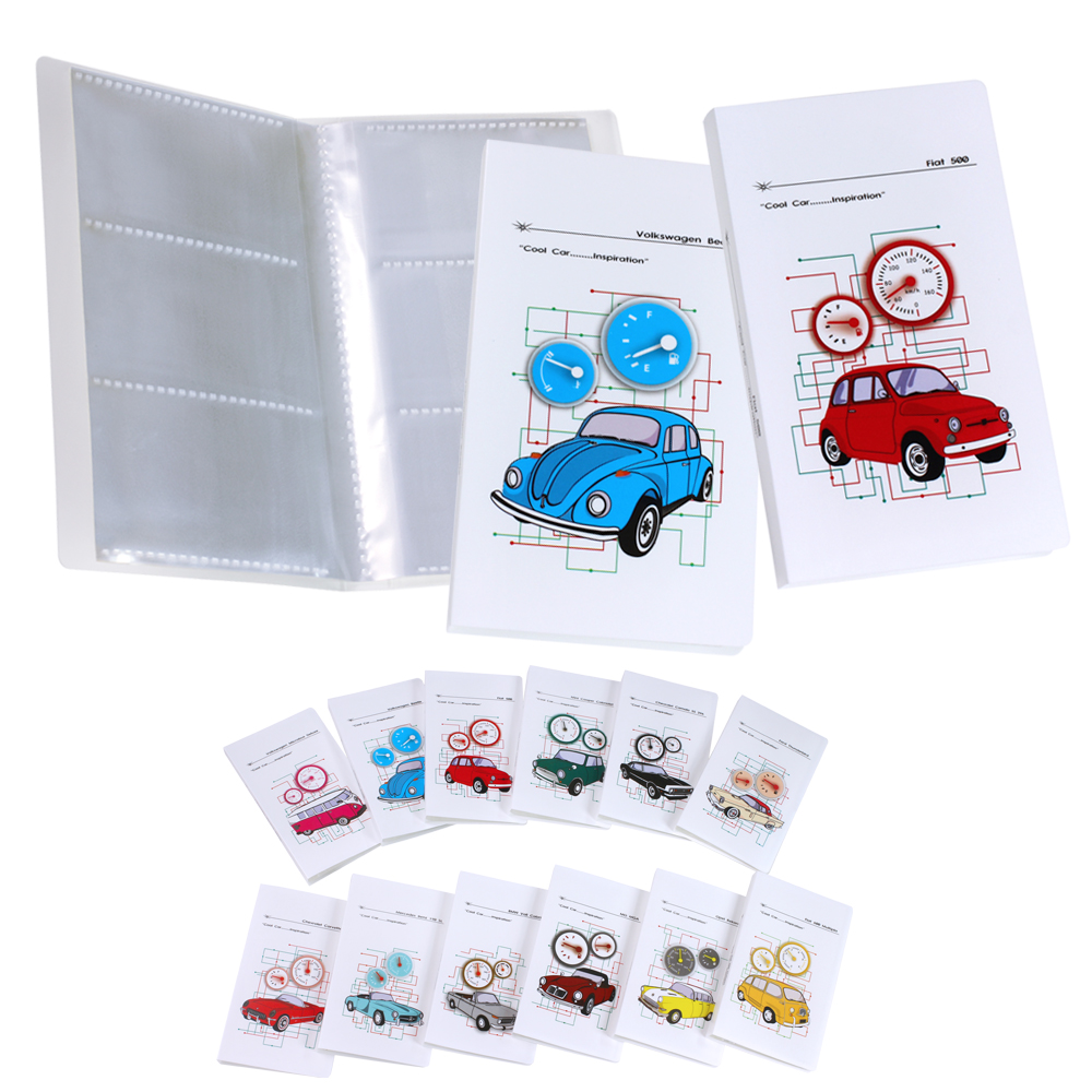 Card Book 60 Pockets with Cool Car Pattern Printed