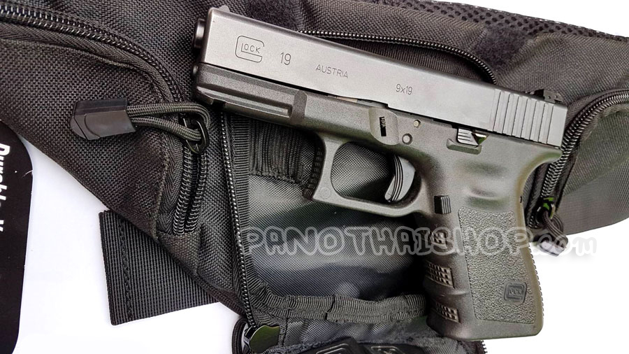 กระเป๋าซ่อนปืนคาดเอว GLOCK 19,GLOCK26<GLOCK43 , SIG P226-229 และ MP94