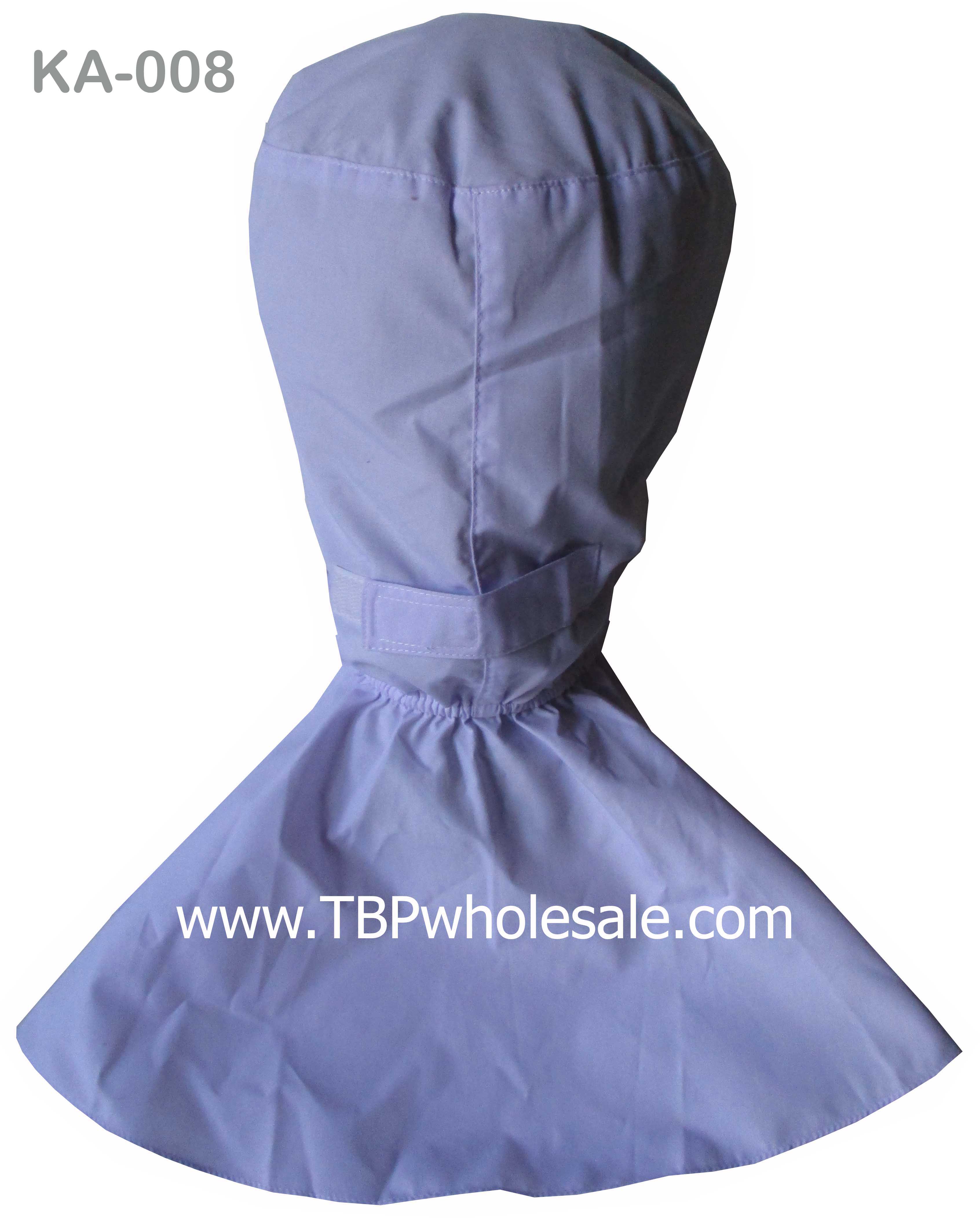 KA-008===ราคาส่ง 95 บาท ขั้นต่ำ 100 ใบ หมวกคลุมบ่า ผ้าทั้งใบกรอบหน้าใช้เชือกรูดกระชับใบหน้า ตรงคางมีตีนตุ๊กแก(ผ้าโทเร210เส้น) สนใจติดต่อ 0810110084/023972066