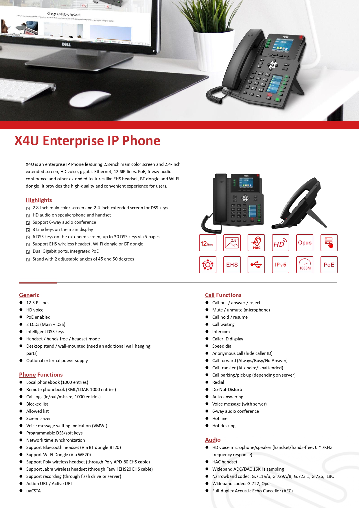 FANVIL X4U Enterprise IP Phone