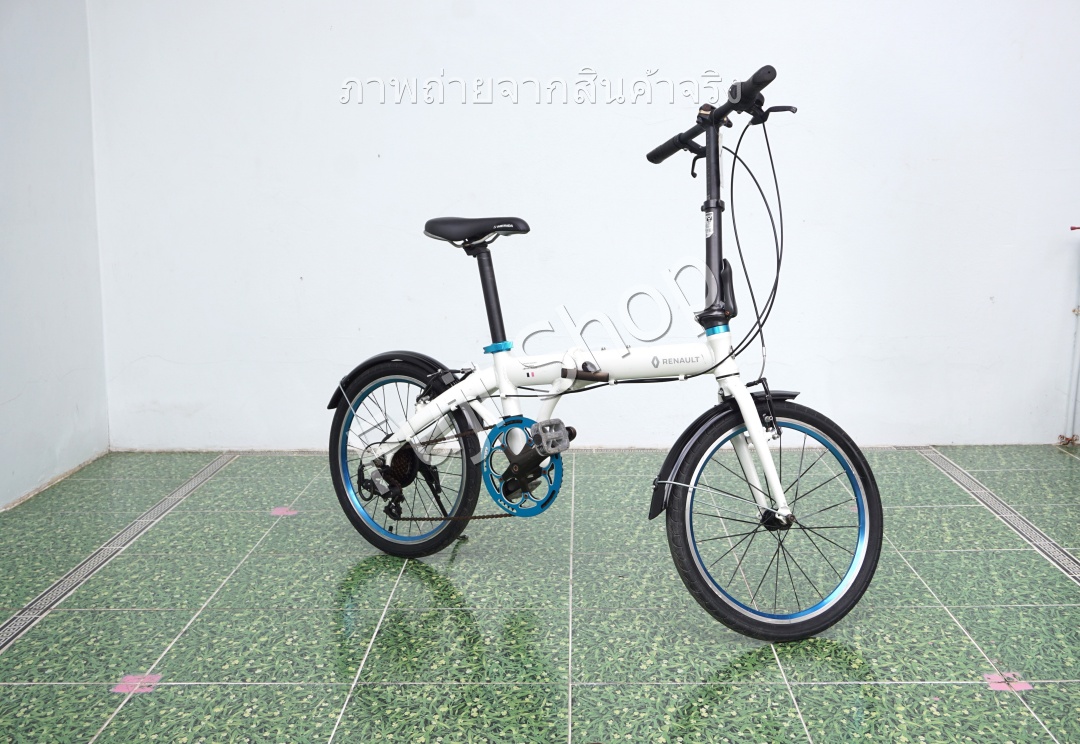 จักรยานพับได้ญี่ปุ่น - ล้อ 20 นิ้ว - มีเกียร์ - อลูมิเนียม - Renault Light 10 - สีขาว [จักรยานมือสอง]