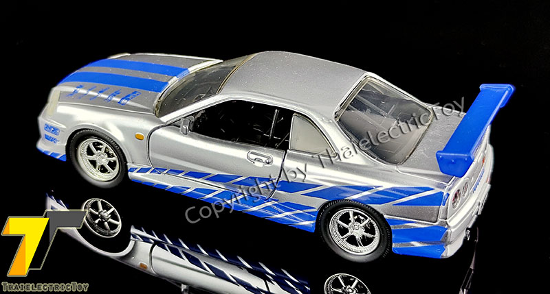 โมเดลรถ Nissan Skyline GT-R (R34) ของไบรอัน โอคอนเนอร์ ขนาด 1:32