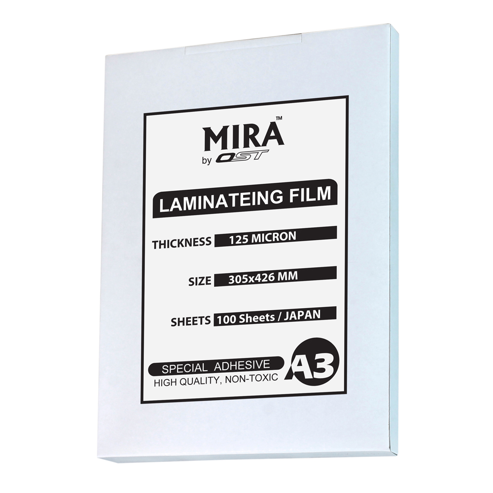 พลาสติกเคลือบบัตร A3 หนา 125ไมครอน MIRA