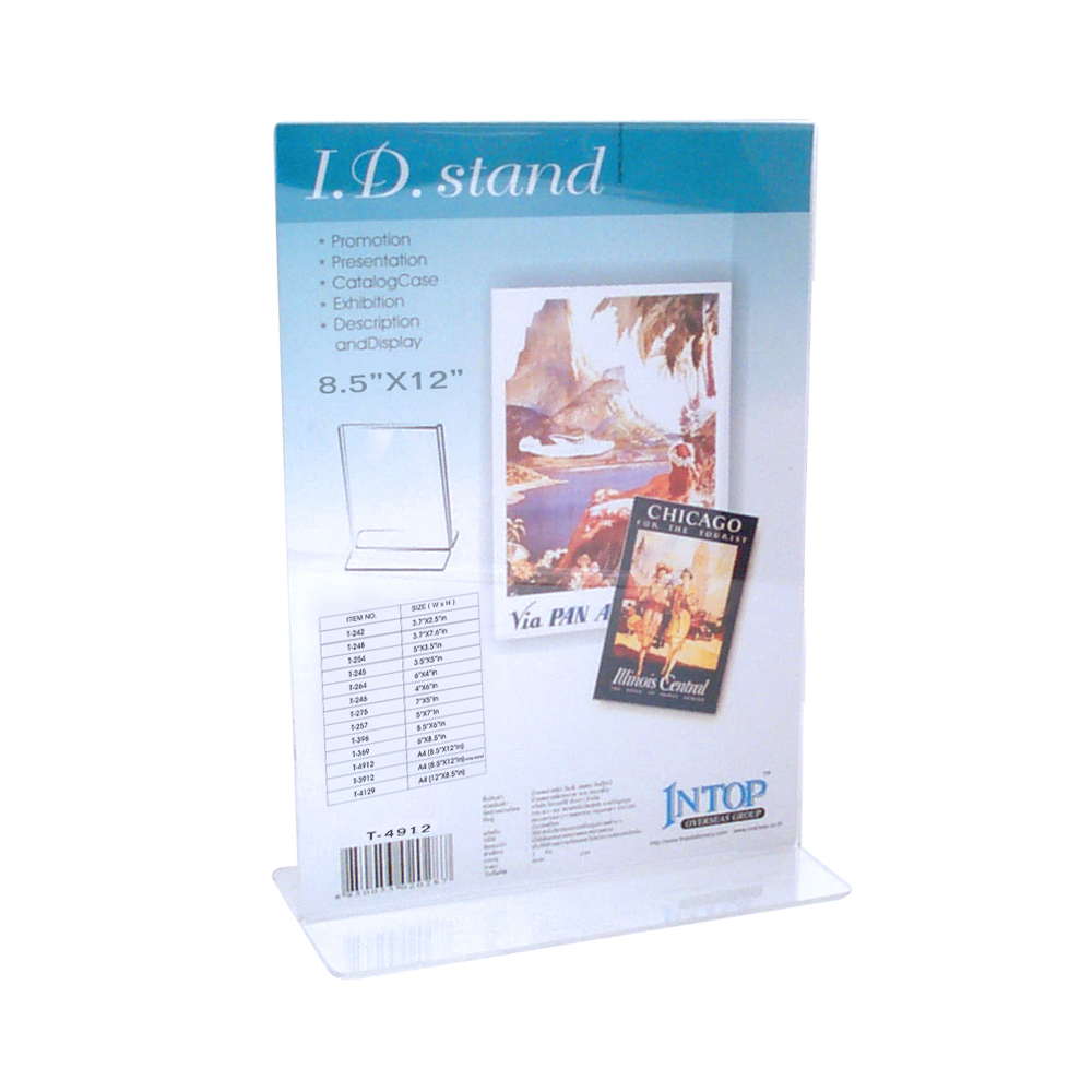 ป้ายอะคริลิค 2 หน้า สีใส T-4912