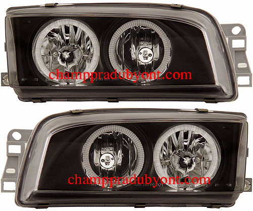 ไฟหน้าเพชร MITSUBISHI LANCER CK2-CK5 95-97 ดำ วงแหวน