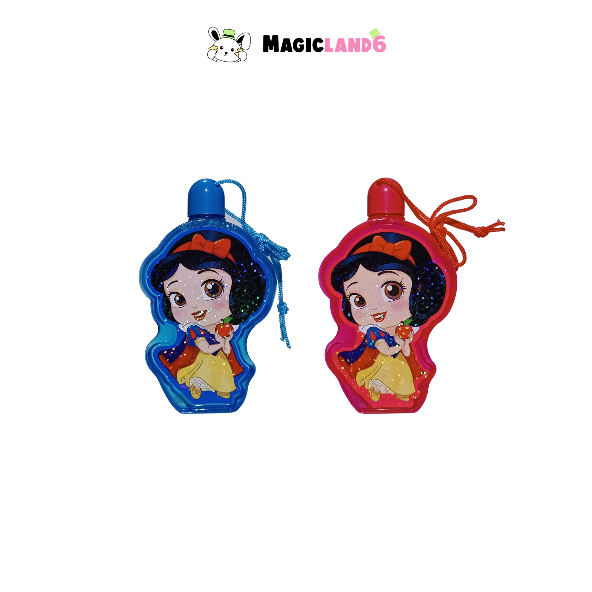 Bubbles Mini Snow White PR-2882 Disney Princess Toy ที่เป่าฟองเจ้าหญิง เป่าฟองใส เป่าฟองลายการ์ตูนพร้อมสายคล้องคอ ของเล่นเด็ก ลายการ์ตูนดิสนีย์