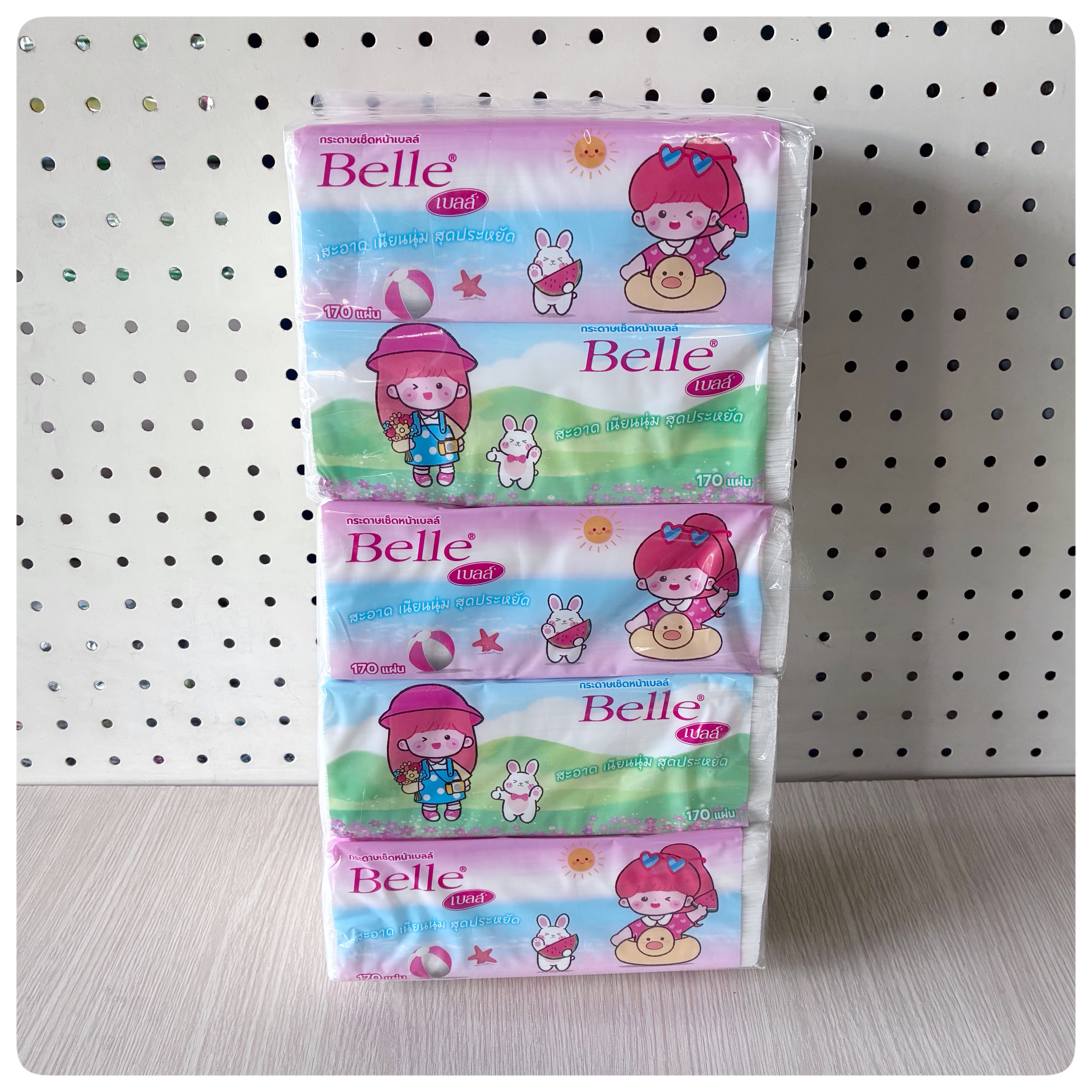 กระดาษทิชชู Belle 170 แผ่น 1*5*10