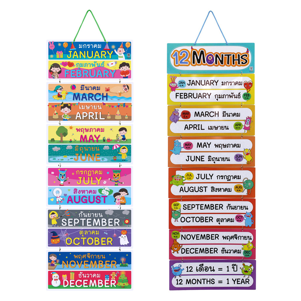 Hanging Display Flashcards 12 Months