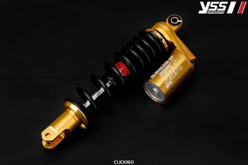 โช็คหลัง YSS GOLD EDITION CLICK160 สปริงแดง-ดำ - STANDARD 340 มม. - LOAD 320 มม.ราคา2400