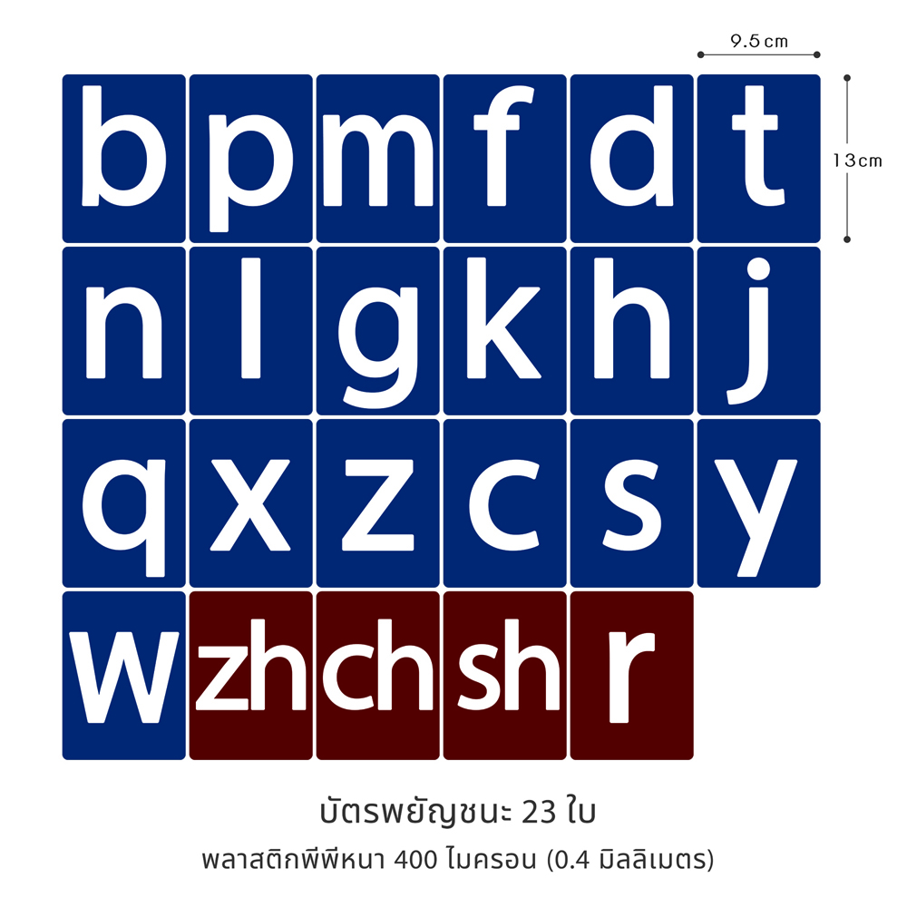 บัตรพยัญชนะ ชุดฝึกสะกดคำ ภาษาจีนพินอิน ET-606