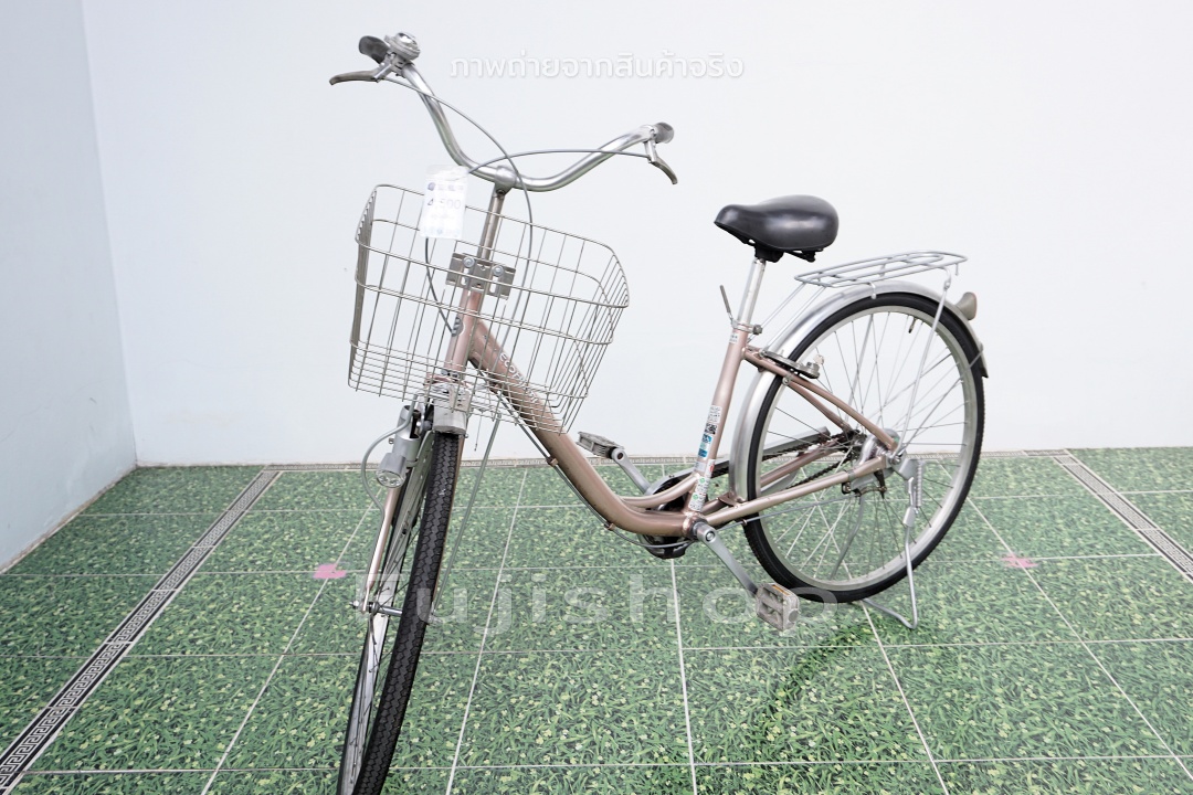 จักรยานแม่บ้านญี่ปุ่น - ล้อ 26 นิ้ว - ไม่มีเกียร์ - อลูมิเนียม - EcoAlumi - สีทอง [จักรยานมือสอง]