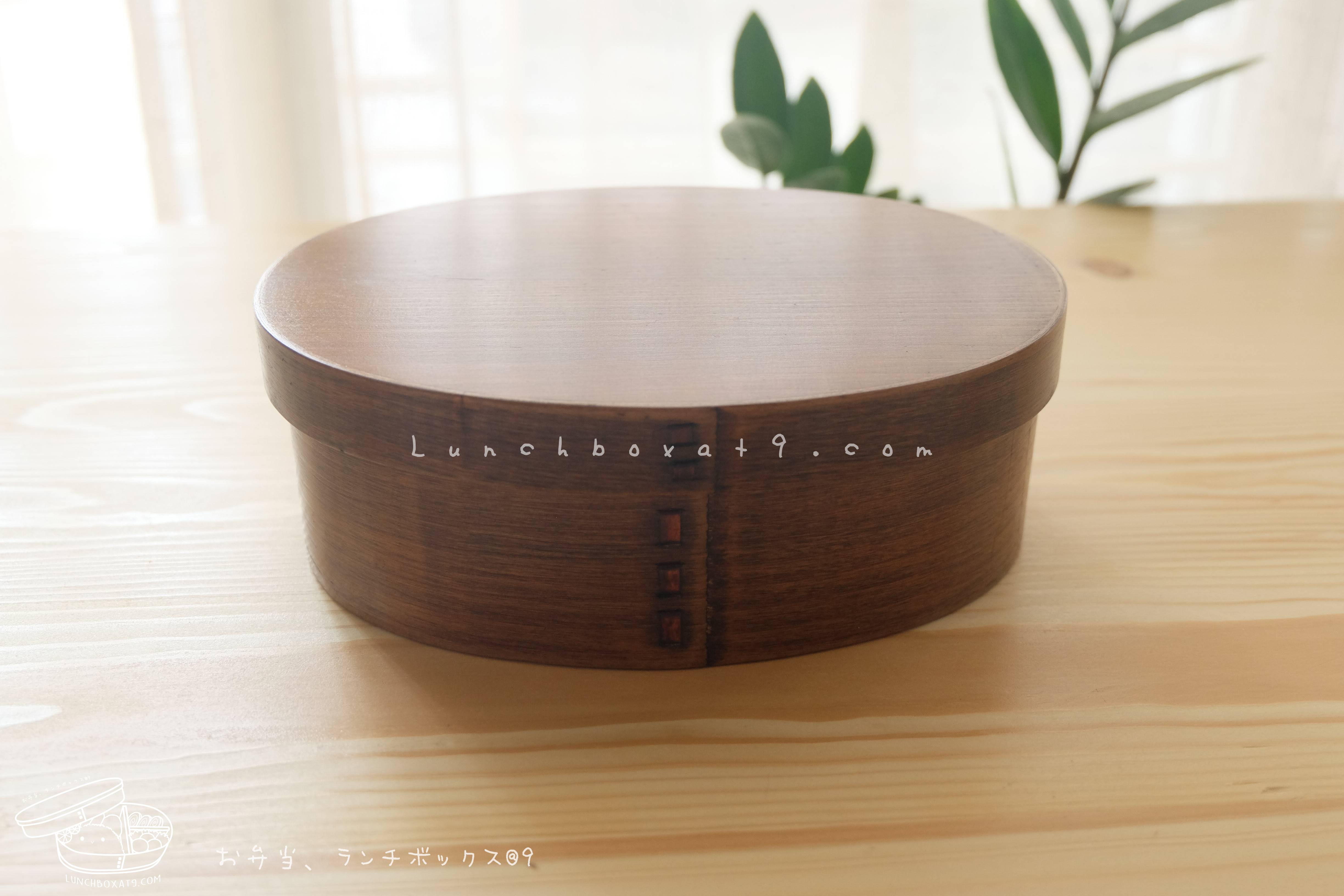 Original Oval Lacquered Bending magewappa bento box กล่องข้าวญี่ปุ่นวงรีสีไม้คลาสสิค 1 ชั้น