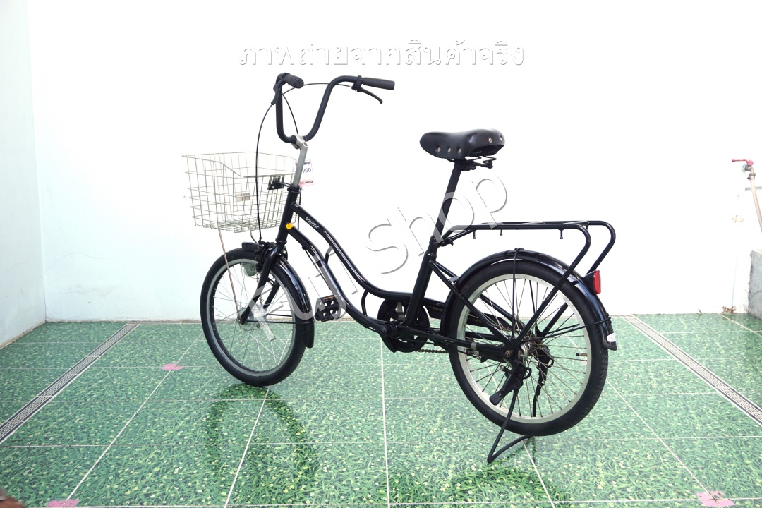จักรยานแม่บ้าน Cargo ญี่ปุ่น - ล้อ 20x1.75 นิ้ว - ไม่มีเกียร์ - ไฟหน้าอัตโนมัติ - สีดำ [จักรยานมือสอง]