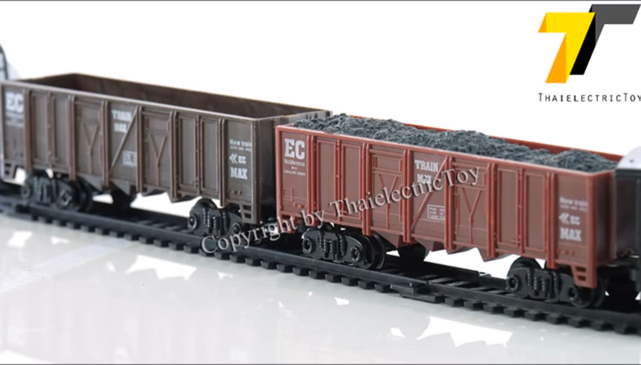 ชุดรถไฟของเล่น 1 หัวลาก 3 โบกี้ รวมขบวนยาว 55 cm รางยาว 104 cm