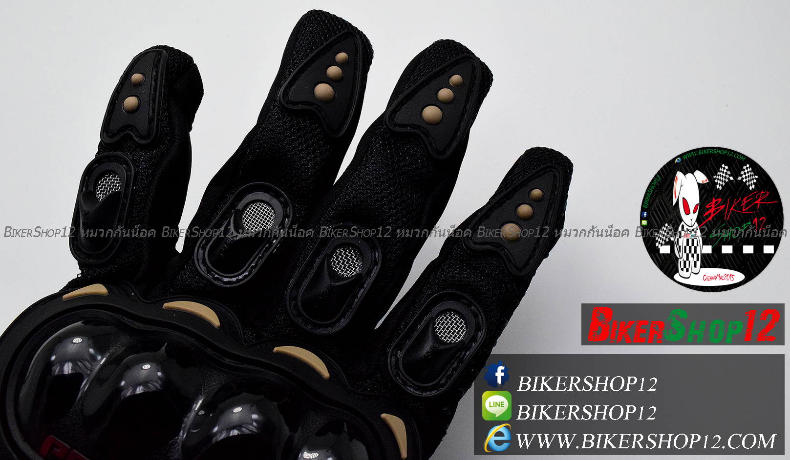 ถุงมือpro-biker สีดำ (ราคาพิเศษ)