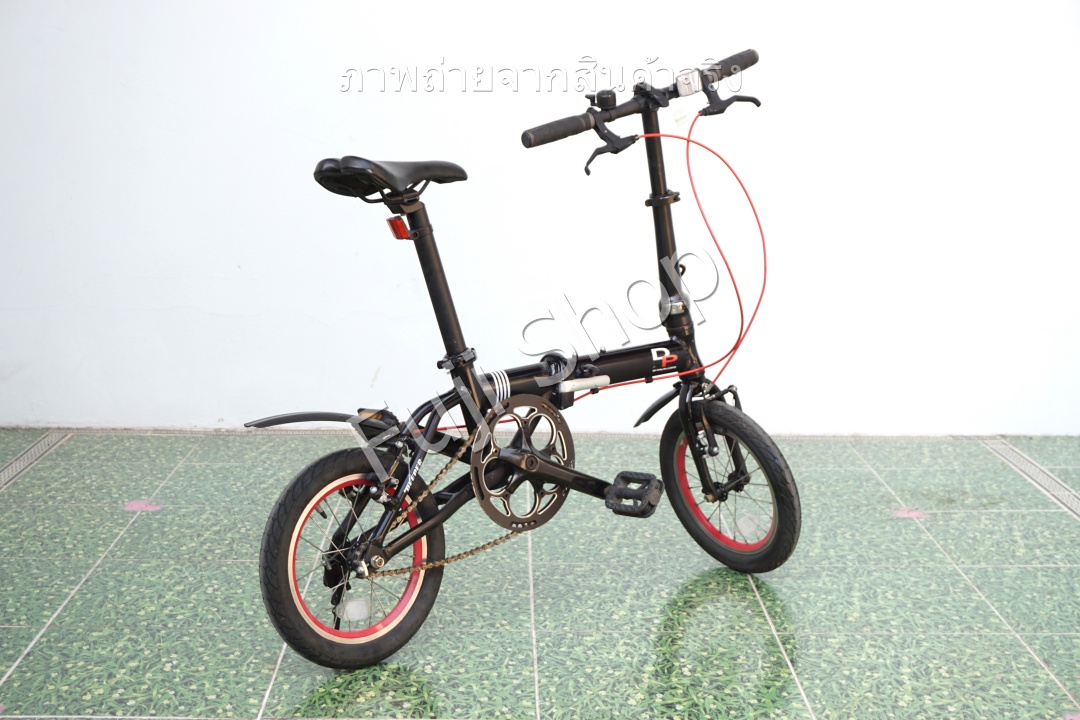จักรยานพับได้ญี่ปุ่น - ล้อ 14 นิ้ว - ไม่มีเกียร์ - อลูมิเนียม - Deeper DE-Light8 - สีดำ [จักรยานมือสอง]