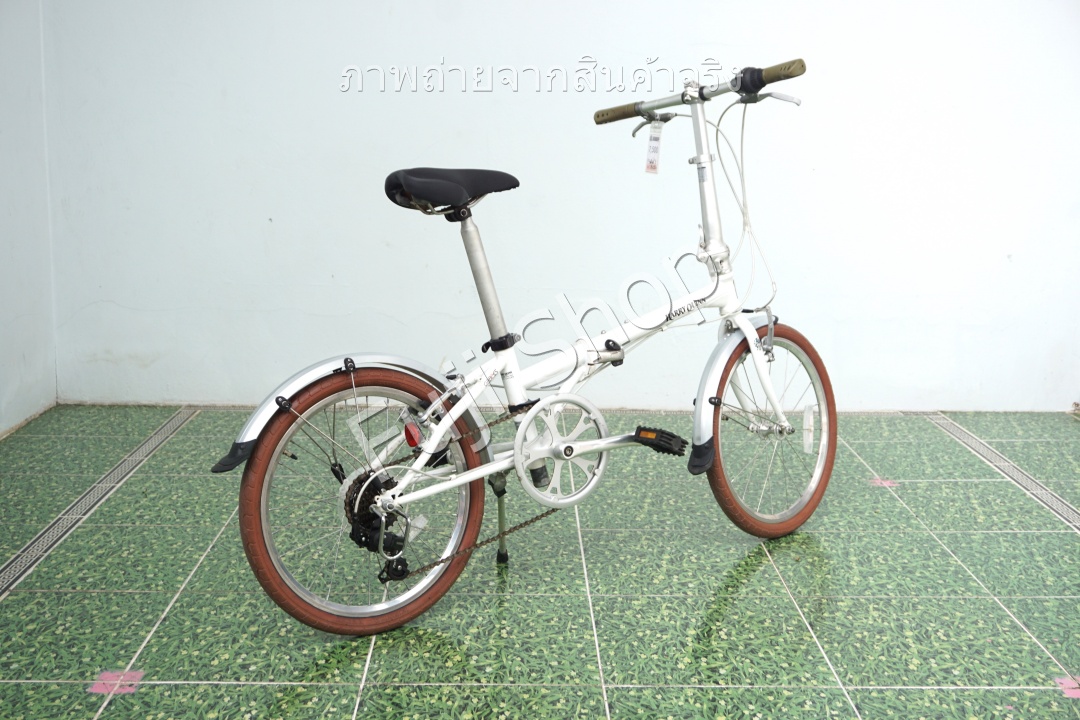 จักรยานพับได้ญี่ปุ่น - ล้อ 16 นิ้ว - มีเกียร์ - โครโมลี่ - Harry Quinn Grapes - สีขาว [จักรยานมือสอง]