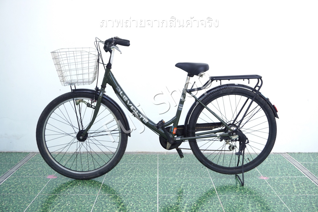 จักรยานแม่บ้านญี่ปุ่น - ล้อ 26 นิ้ว - มีเกียร์ - สีเขียว [จักรยานมือสอง]