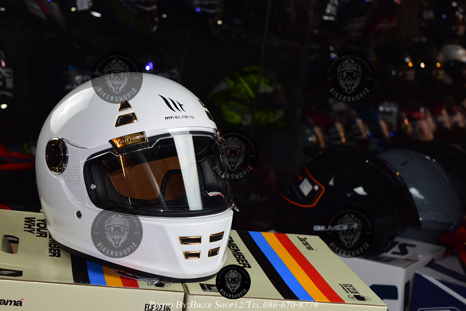 หมวกกันน็อคMT HELMETS - JARAMA สี ขาว