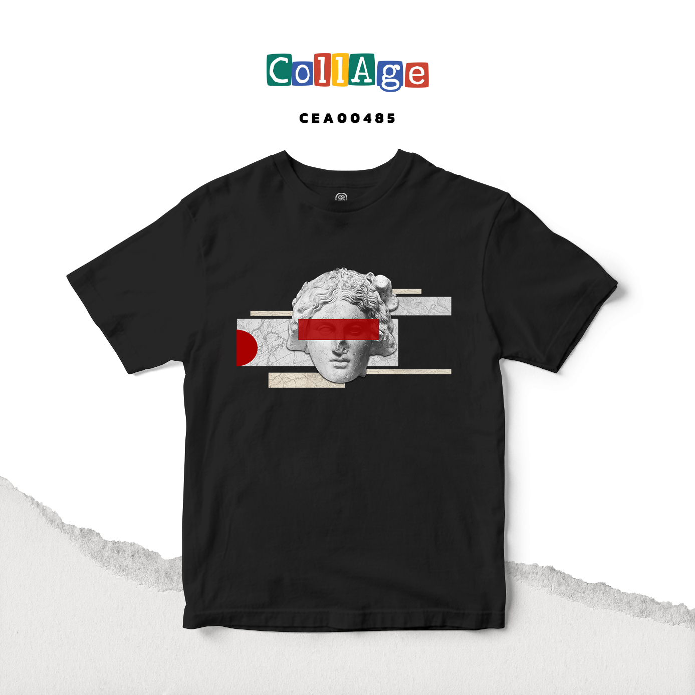 เสื้อยืด พิมพ์ลาย T-SHIRT Collage Ariadne I CEA00485 สีดำ #เสื้อยืด #Collage #SHOPTER