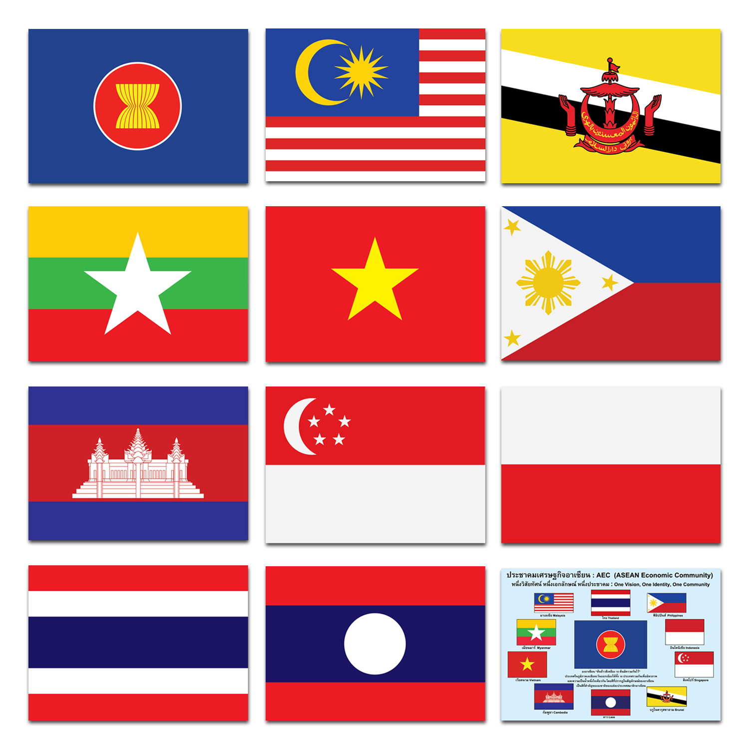 AEC and Members' Flags Educational Posters